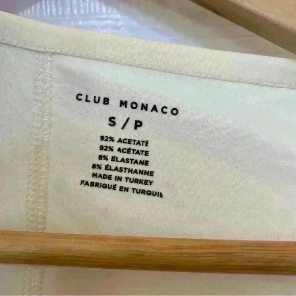 Club Monaco Luxe Ballerina Top Pale Yellow Size S NWT - Picture 4 of 9